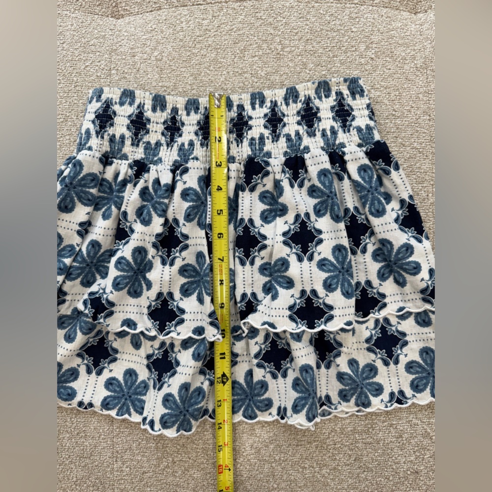 Agua Bendita x Target Floral Eyelet Mini Skirt – Navy & White, Pockets, Size XS - Picture 7 of 7